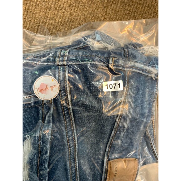 American Eagle Shorts Womens 4 High Rise Distressed Whiskered Stretch Denim - Picture 8 of 8